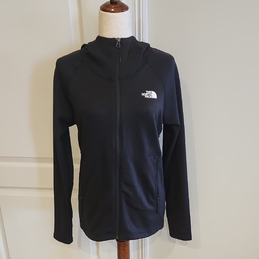 Like New North Face Black Hooded Fleece-lined Jacket Medium